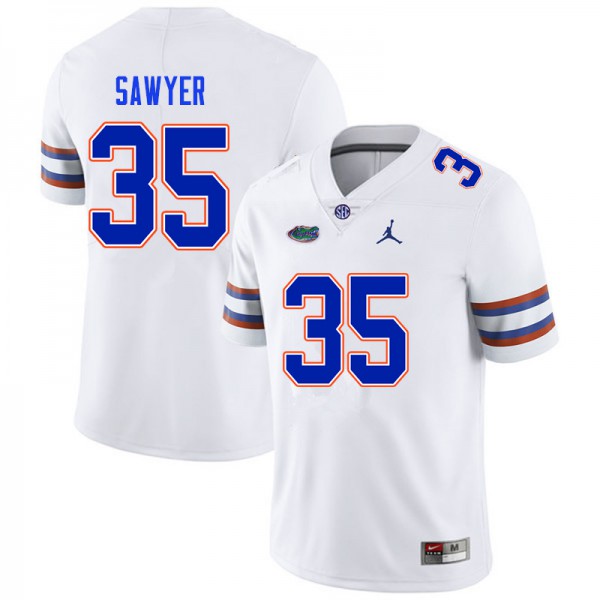Men #35 William Sawyer Florida Gators College Football Jerseys White